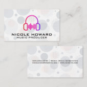 Kopfhörer und Soundwave-Logo Visitenkarte (Vorne/Hinten)