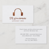 Kopfhörer | Unterschrift Visitenkarte (Vorne/Hinten)