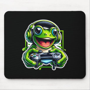 Kopfhörer Videospiel Frosch Gaming Mousepad