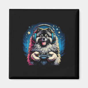 Kopfhörer Videospiel Keeshond Hund Gaming  Magnet