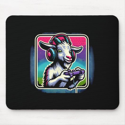 Kopfhörer Videospiel Ziege Gaming Mousepad (Vorne)