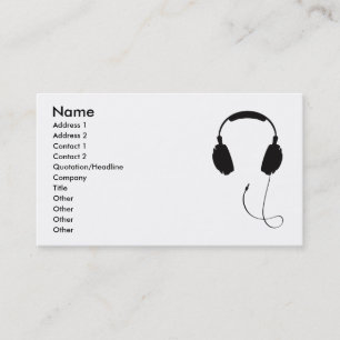 Kopfhörer Visitenkarte
