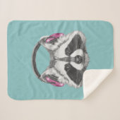 Kopfhörer-Waschbär Sherpadecke (Vorderseite (Horizontal))