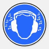 Kopfhöreraufkleber Runder Aufkleber (Vorderseite)