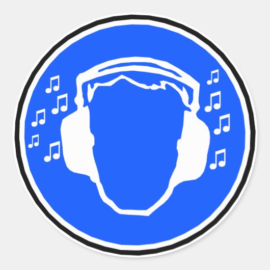 Kopfhöreraufkleber Runder Aufkleber (Vorderseite)