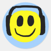 Kopfhöreraufkleber Runder Aufkleber (Vorderseite)