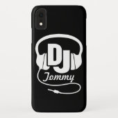Kopfhörergehäuse mit schwarzem DJ-Namen Case-Mate iPhone Hülle (Rückseite)