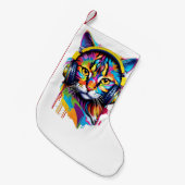 Kopfhörerkatze Kleiner Weihnachtsstrumpf (Vorderansicht (hängend))