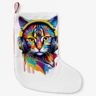 Kopfhörerkatze Kleiner Weihnachtsstrumpf