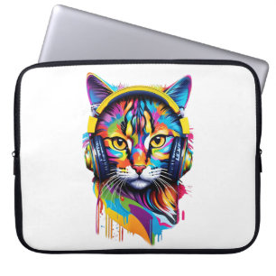 Kopfhörerkatze Laptopschutzhülle
