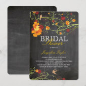 Kopfkarton Hibiskus Floral Birds Brautparty Einladung (Vorne/Hinten)