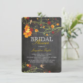 Kopfkarton Hibiskus Floral Birds Brautparty Einladung (Stehend Vorderseite)