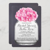 Kopfkarton Rosa Hydrangea Brautparty Hydrangea5 Einladung (Vorne/Hinten)