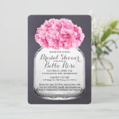 Kopfkarton Rosa Hydrangea Brautparty Hydrangea5 Einladung (Stehend Vorderseite)