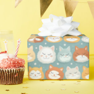 Kopfkatzköpfe Geschenkpapier