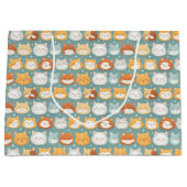 Kopfkatzköpfe Große Geschenktüte (Vorderseite)