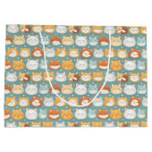 Kopfkatzköpfe Große Geschenktüte (Rückseite)