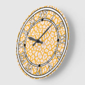 Kopfkissen abstrakter Leopardenprint Große Wanduhr (Winkel)
