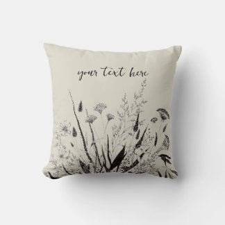 Kopfkissen auf der Personalisierten Wildblume auf Kissen