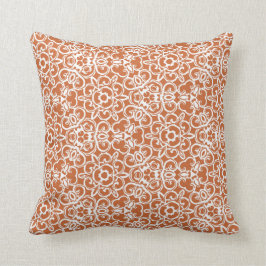 Kopfkissen aus Mango/orange und weißem Eisen Kissen