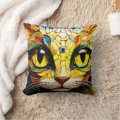 Kopfkissen aus Mosaikkatzen Kissen (Decke)