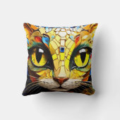 Kopfkissen aus Mosaikkatzen Kissen (Rückseite)