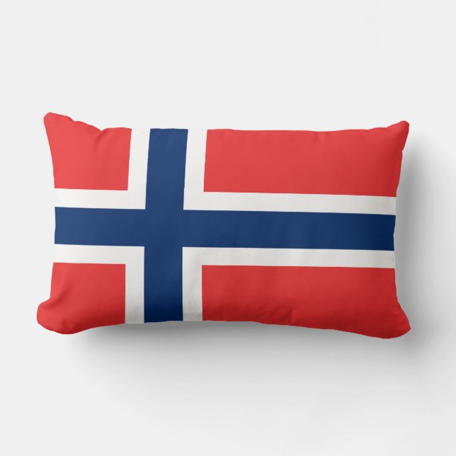 Kopfkissen der norwegischen Flagge Lendenkissen (Vorderseite)