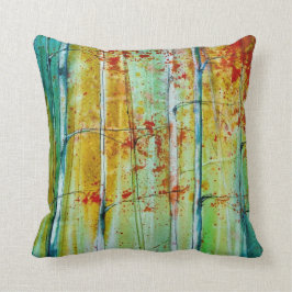 Kopfkissen - Herbstdekor - Birkenbäume Kissen