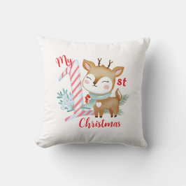 Kopfkissen mit Abbildung eines Hirsches. Kissen