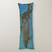 Kopfkissen, mit Delphinen schwimmen Seitenschläferkissen (Rückseite (Vertikal))