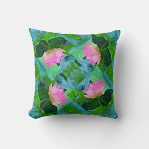 Kopfkissen - rosa Lotus Abstrakt Kissen