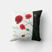 Kopfkissen | Rote Pflaumen Kissen (Rückseite)