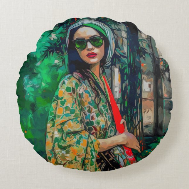 Kopfkissen Rundes Kissen (Vorderseite)