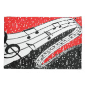 Kopfkissen zum Thema Rote und Schwarze Musik Kissenbezug (Rückseite)