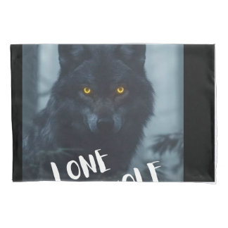 Kopfkissenbedeckung (Einzelwolf-Design) Kissenbezug