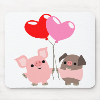 Kopfknöchel (Cartoon Schweine) Mousepad