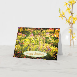 Kopfköpfe und Blume zum Geburtstag Karte