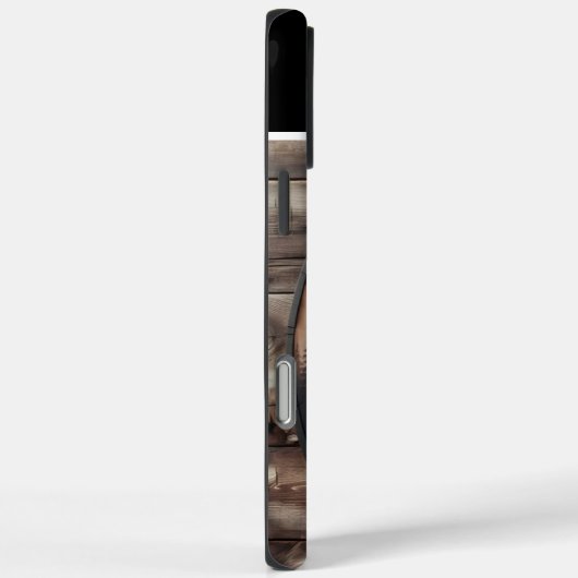 Kopfkunstwerk aus Holz Case-Mate iPhone Hülle (Rückseite / Rechts)