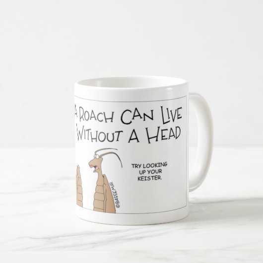 Kopflose Hinterwellespaßtatsache Kaffeetasse (VorderseiteRechts)