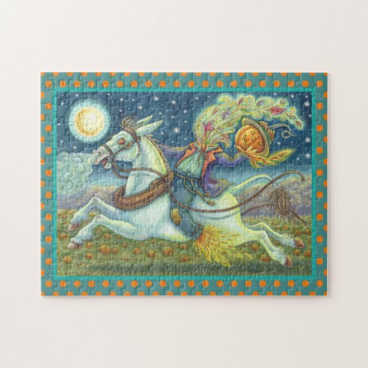 KOPFLOSE HORSEMAN-SKARECROW AUF DER WEISSEN MULE P PUZZLE (Horizontal)