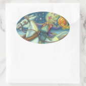 KOPFLOSE HORSEMAN-SKARECROW & MULE STICKERS Oval (Tasche)