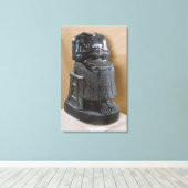 Kopflose Statue des Prinzen Gudea als Leinwanddruck (Insitu (Holzboden))