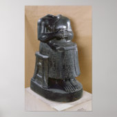 Kopflose Statue des Prinzen Gudea als Poster (Vorne)