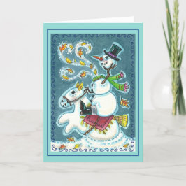 KOPFLOSER HORSEMAN SNOWMAN, XMAS HALLOWEEN SPASS, FEIERTAGSKARTE