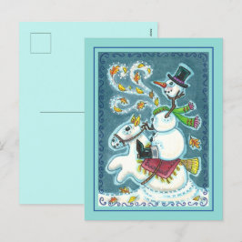 KOPFLOSER HORSEMAN SNOWMAN, XMAS HALLOWEEN SPASS, FEIERTAGSPOSTKARTE