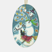 KOPFLOSER HORSEMAN SNOWMAN, XMAS HALLOWEEN SPASS, KERAMIK ORNAMENT (Links)