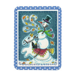 KOPFLOSER HORSEMAN SNOWMAN, XMAS HALLOWEEN SPASS, MAGNET