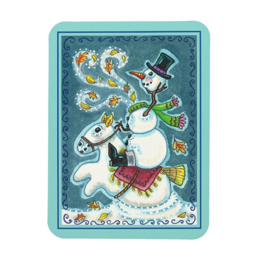 KOPFLOSER HORSEMAN SNOWMAN, XMAS HALLOWEEN SPASS, MAGNET (Vertikal)
