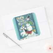 KOPFLOSER HORSEMAN SNOWMAN, XMAS HALLOWEEN SPASS, QUADRATISCHER AUFKLEBER (Umschlag)