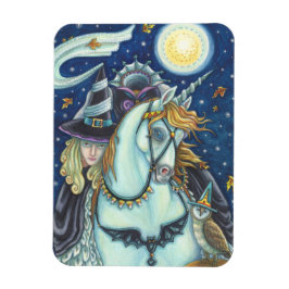 KOPFLOSER HORSEWOMAN, PFERD & OWL, SCHLAFHOLZ MAGNET